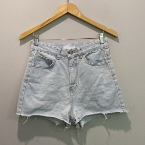 Oak & Fort Blue High Rise Cut off Jean shorts Size small - Picture 3 of 12